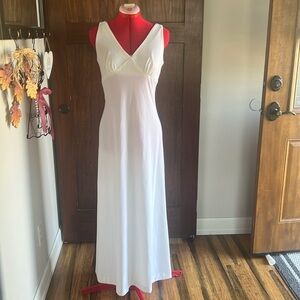 White empire waist dress